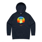 Mornings Need Coffee - Womens Hoodie Navy Womens Hoodie Coffee Printed In Australia