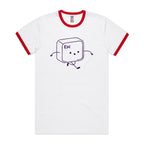 Escape Keyboard Key - Staple Ringer Tee White Red Ringer T-Shirt Printed In Australia Tech