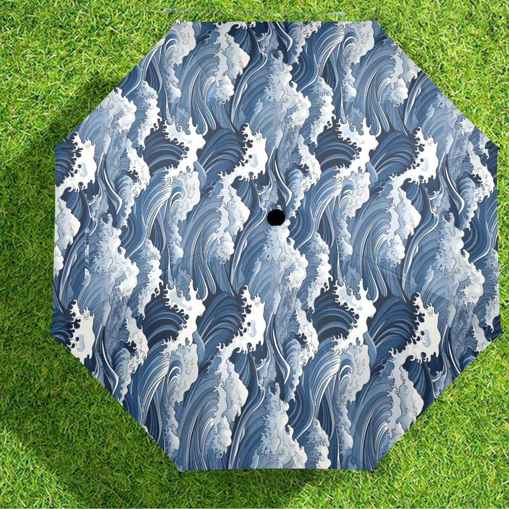 Japanese Waves Umbrella Umbrella Ocean Printed Offshore