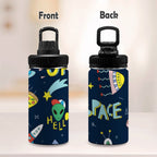 Hello Alien Kids Water Bottle with Chug Lid (12 oz) Kids Water Bottle with Chug Lid Printed Offshore Sci Fi