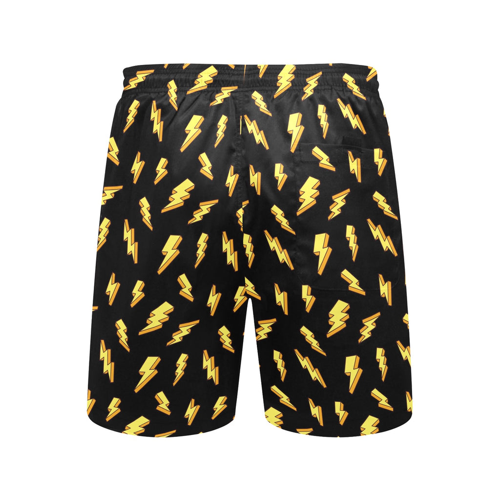 Lightning Bolts Men's Mid-Length Beach Shorts Men's Mid-Length Beach Shorts comic Printed Offshore
