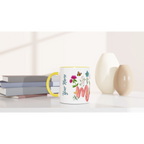 Personalised Mum With Flowers And Butterflies 11oz Ceramic Mug Personalised 11oz Mug Globally Fulfilled Mum