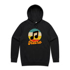 Retro Music - Mens Hoodie Black Mens Hoodie Music Printed In Australia Retro
