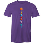 Our Solar System - Mens T-Shirt Purple Mens T-shirt Printed In Australia Space