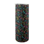 Squiggle Time - 20oz Tall Skinny Tumbler with Lid and Straw