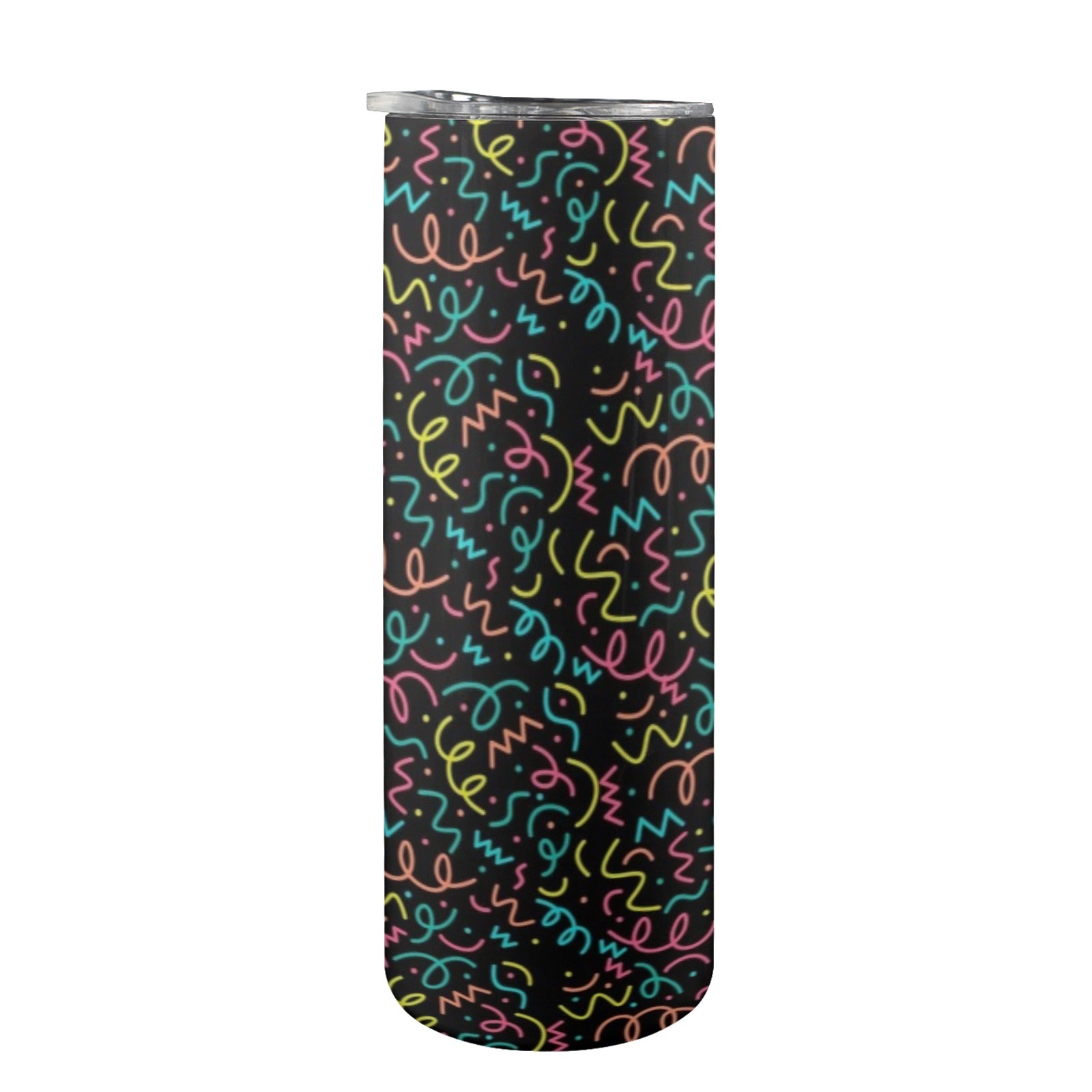 Squiggle Time - 20oz Tall Skinny Tumbler with Lid and Straw