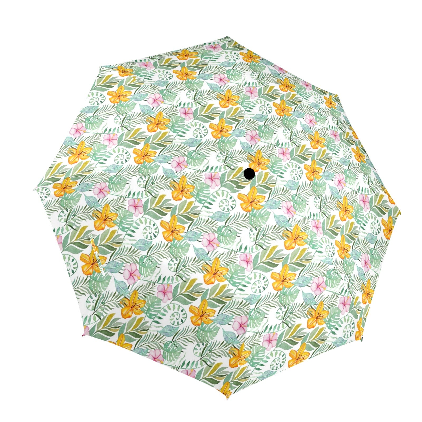 Tropical Flowers And Leaves Umbrella One Size Umbrella Plants Printed Offshore
