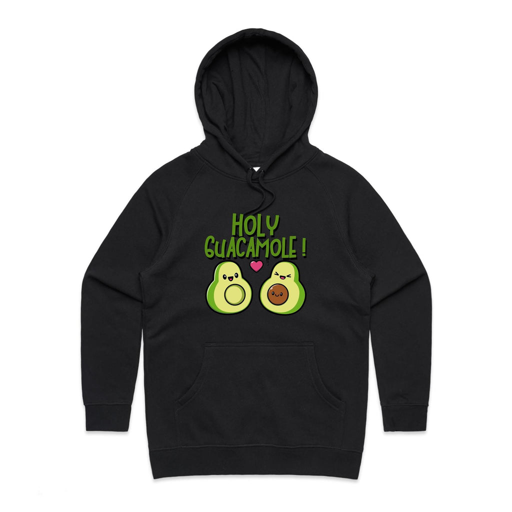 Holy Guacamole, Pregnant Avocado - Womens Hoodie Black Womens Hoodie Food Printed In Australia