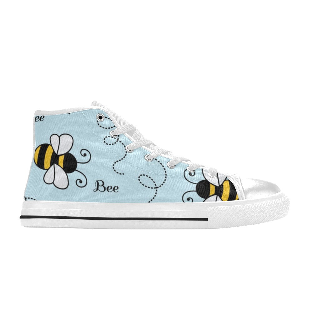 Bumble Bee - Kids High Top Canvas Shoes