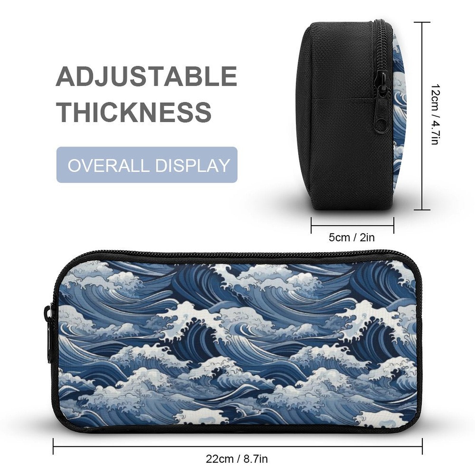 Japanese Waves Backpack, Lunch Bag & Pencil Case Set