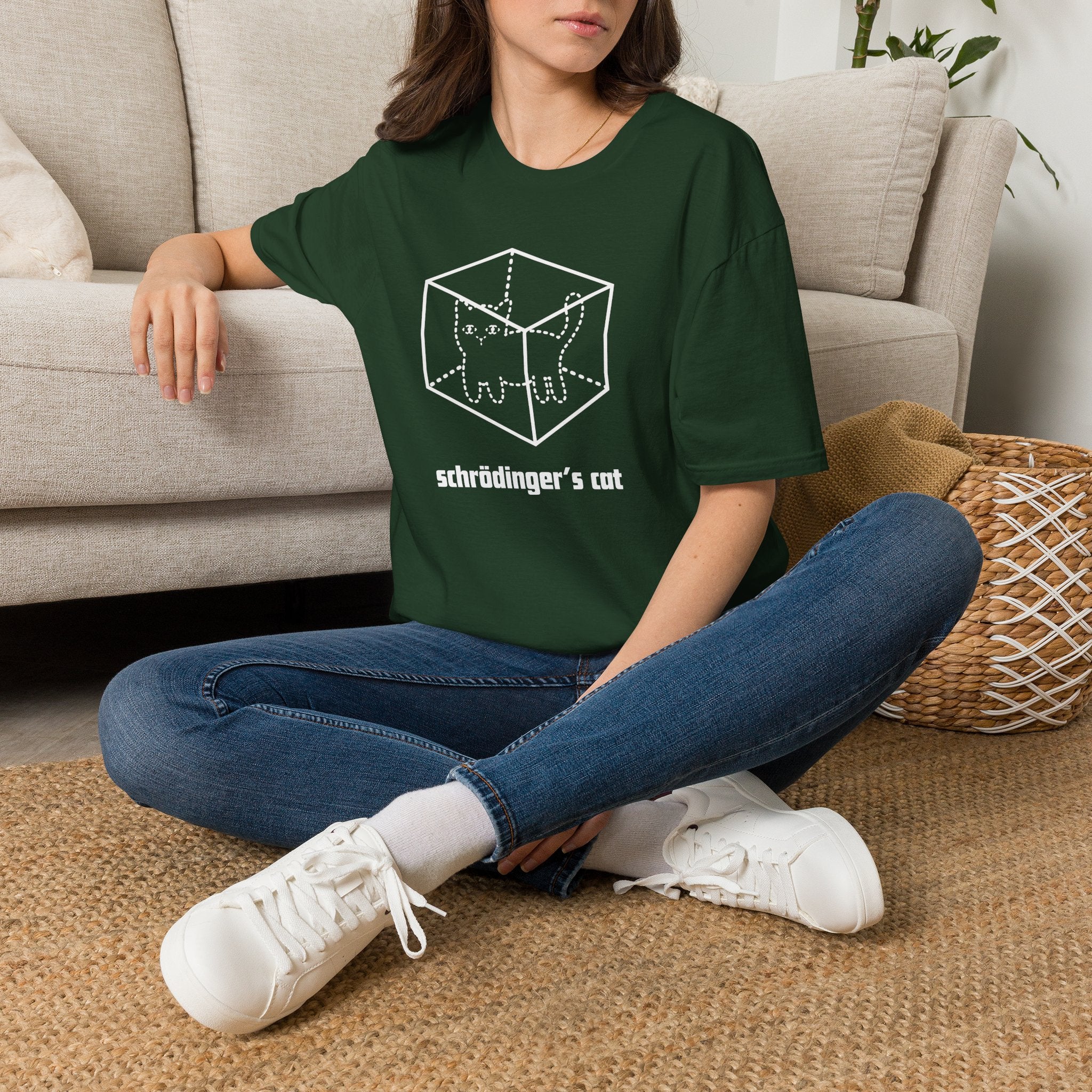 Schrödinger's Cat Unisex T-Shirt Unisex Adult T-shirt animal Globally Fulfilled Science