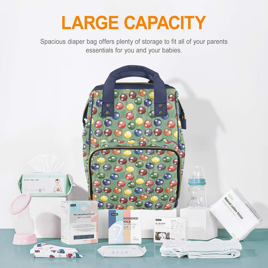 Pool Balls - Multi-Function Backpack, Nappy / Diaper Bag