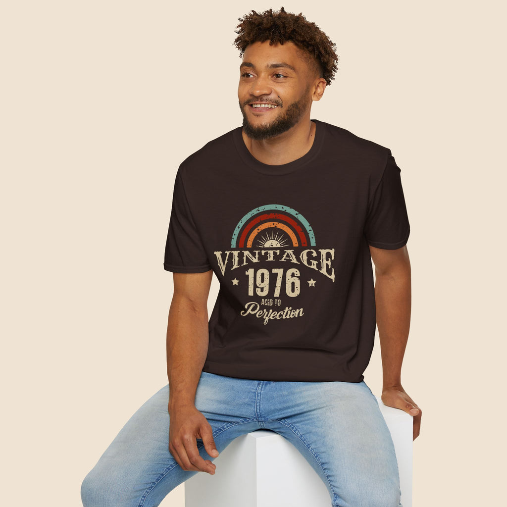 Turning 50 Vintage 1976 Aged To Perfection Unisex T-Shirt Unisex Adult T-shirt Birthday Globally Fulfilled