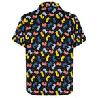 Colourful Chess Women's Collared Pocketless Short Sleeve Shirt