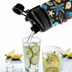 Starfish And Shells - Insulated Water Bottle with Dual-Use Lid (18oz) Insulated Water Bottle with Dual-Use Lid (18oz) Ocean Printed Offshore