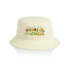 Meet Me Under The Mistletoe - Christmas AS Colour Bucket Hat Butter One Size Christmas Bucket Hat Christmas Printed In Australia