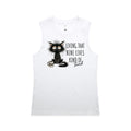 Living That Nine Lives Kind Of Tired, Black Cat - AS Colour Women's Maple Tank