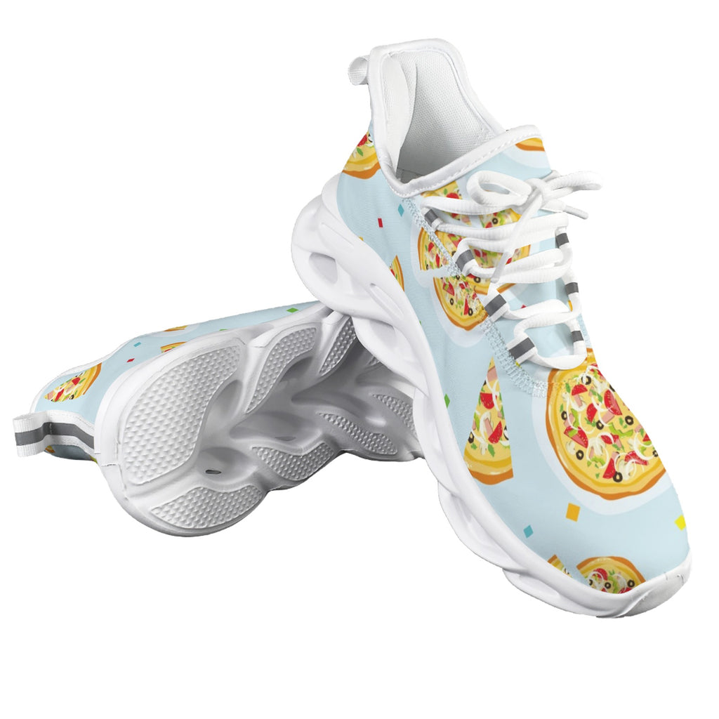Pizzas On Blue Men's Twisted Sole Sneakers
