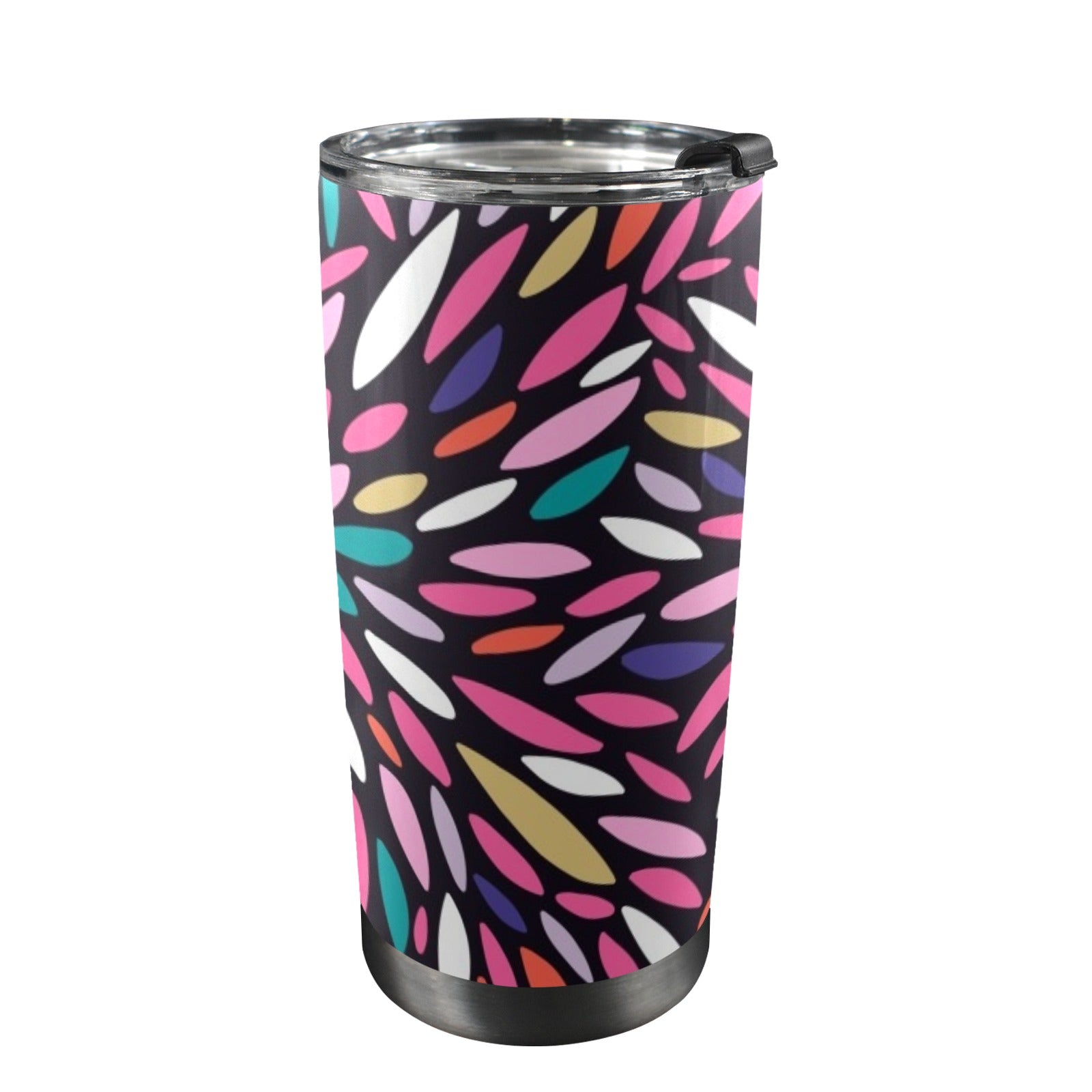 Colour Burst - 20oz Mobile Tumbler with Lid (Black Lock) One Size 20oz Travel Mug Printed Offshore