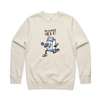 Life Is Short, Milk It - AS Colour Stencil Crew Ecru Sweatshirt Fitness Printed In Australia