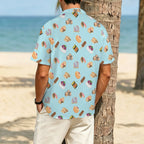 Classic Aussie Food Icons Men's Crinkle Hawaiian Shirt