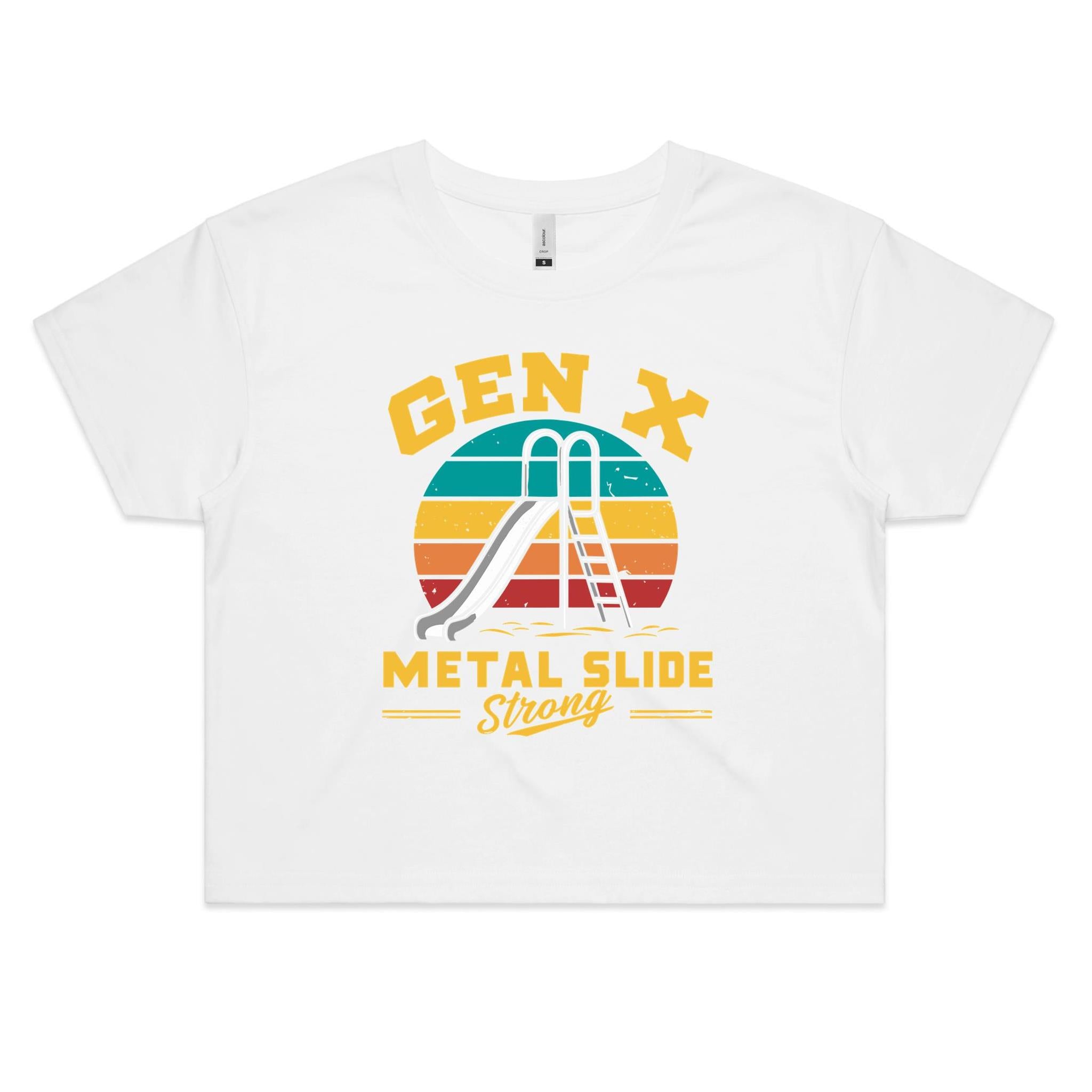 Gen X Metal Slide Strong Women's AS Colour Crop Tee
