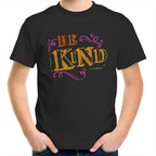 Be Kind - Kids Youth T-Shirt Black Kids Youth T-shirt Kindness Printed In Australia