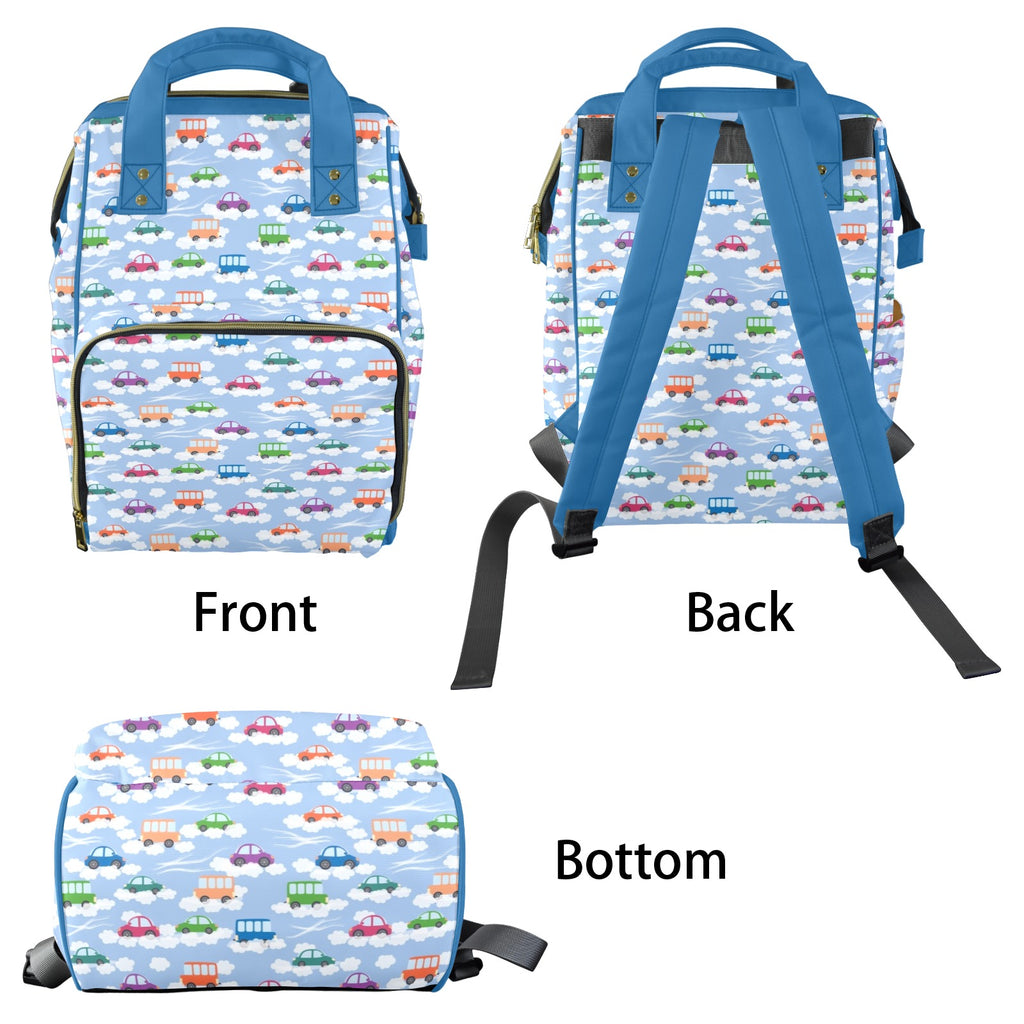 Colourful Cars Multi-Function Backpack, Nappy / Diaper Bag Multi-function Backpack, Nappy / Diaper Bag Printed Offshore