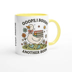 Personalised - Oops, I Bought Another Book - White 11oz Ceramic Mug with Colour Inside Personalised 11oz Mug animal customise Globally Fulfilled personalise Reading