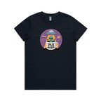 Coffee, Alien, UFO, Take Me To Your Brewer Women's AS Colour T-shirt Navy Womens T-shirt Coffee Printed In Australia Sci Fi