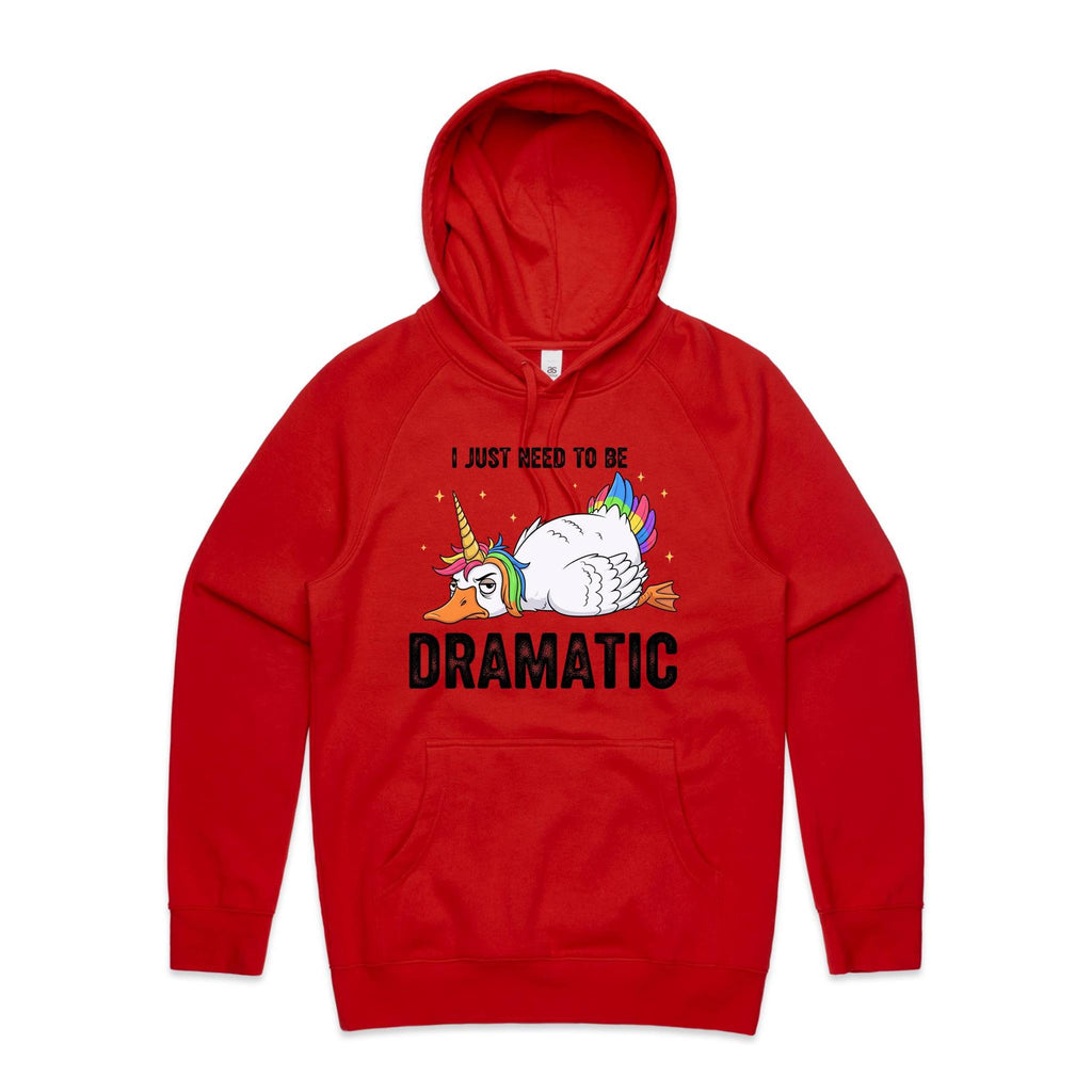 Dramatic Rainbow Goose Men's AS Colour Hoodie Red Mens Hoodie animal Printed In Australia