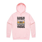 Please Be Patient, I'm From The 1900's Men's AS Colour Hoodie Pink Mens Hoodie Music Printed In Australia Retro