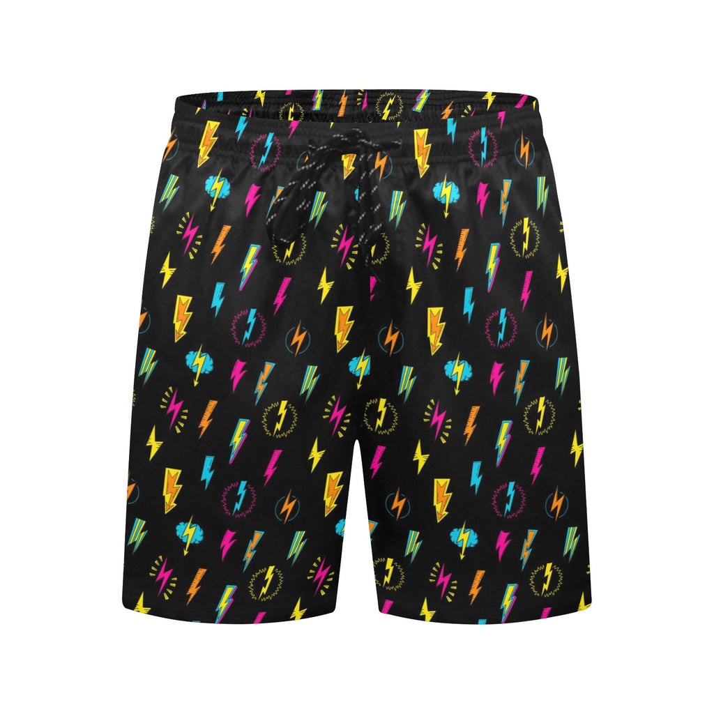 Fun Lightning Men's Mid-Length Beach Shorts Men's Mid-Length Beach Shorts comic Printed Offshore