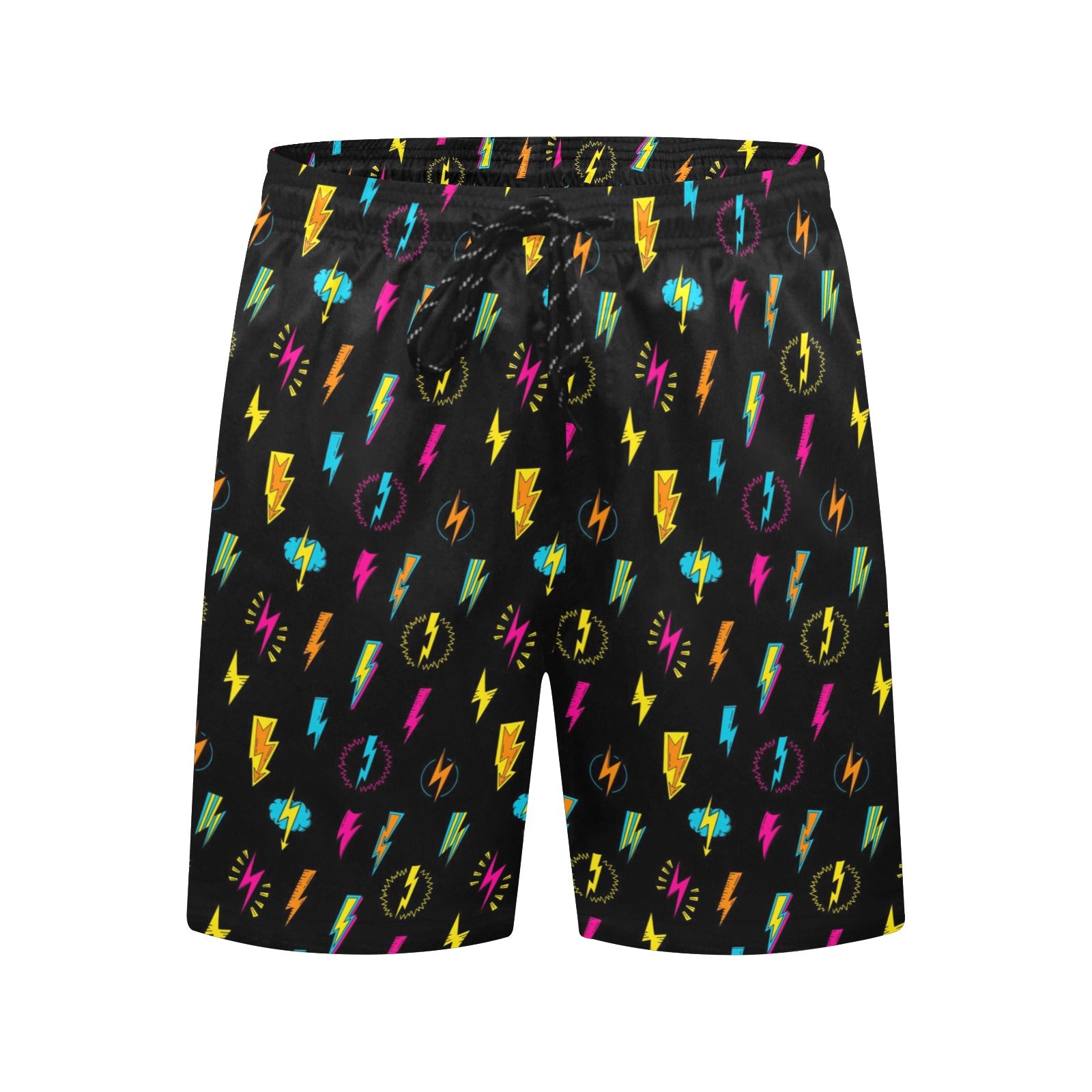 Fun Lightning - Men's Mid-Length Beach Shorts Men's Mid-Length Beach Shorts comic Printed Offshore