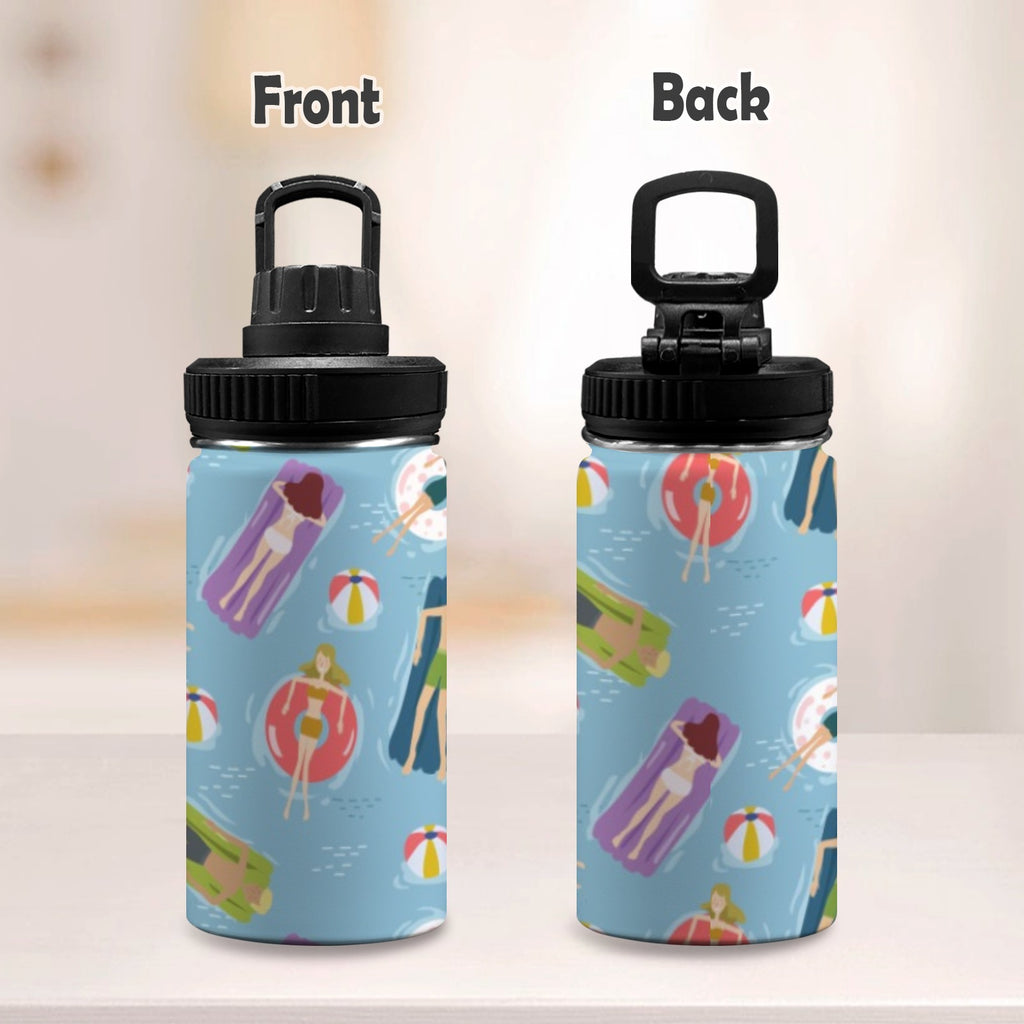 Beach Float - Kids Water Bottle with Chug Lid (12 oz) Kids Water Bottle with Chug Lid Printed Offshore Summer Surf