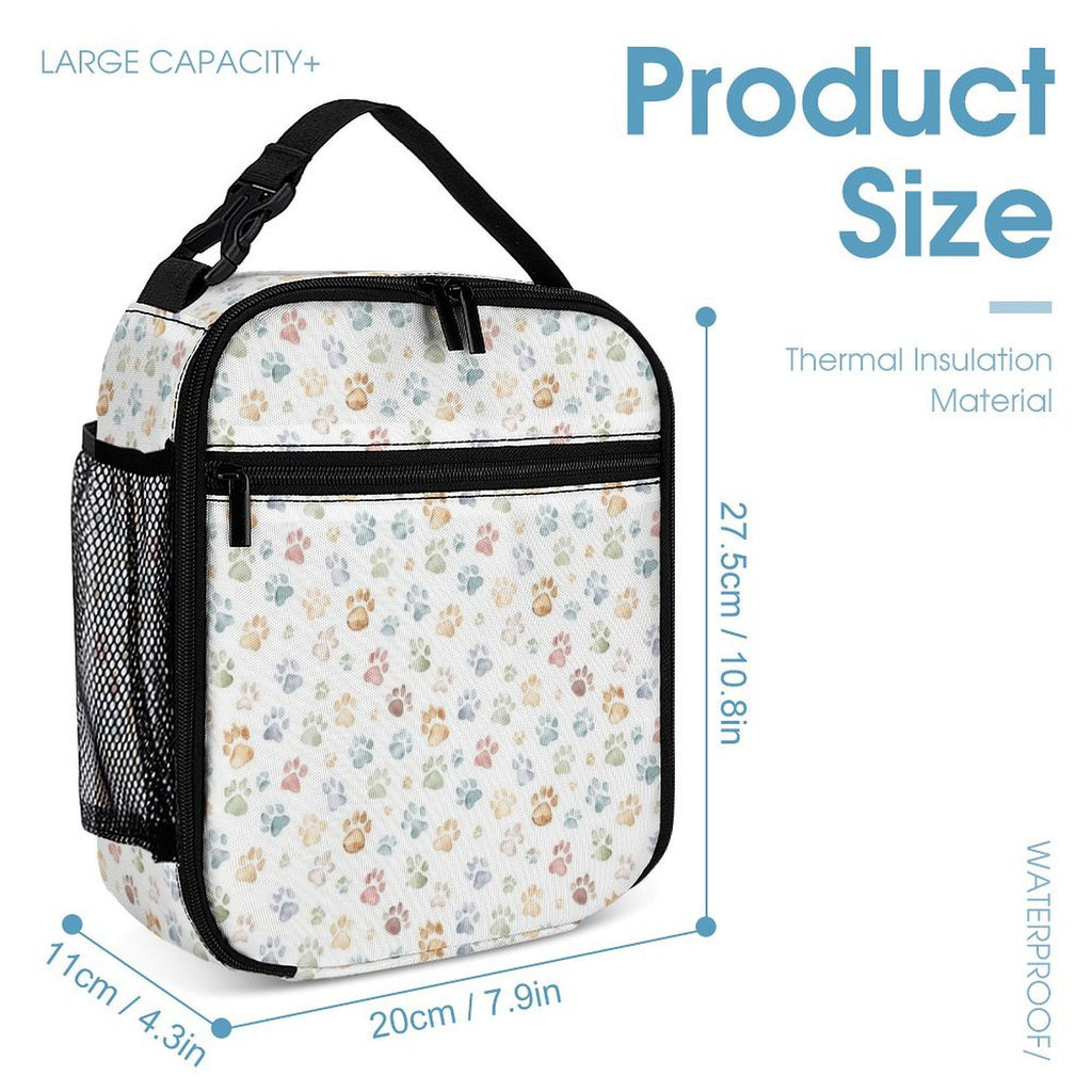 Paw Prints Backpack, Lunch Bag & Pencil Case Set