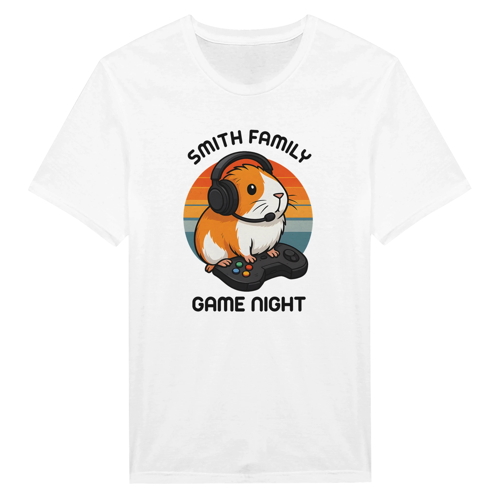 Family Game Night - Personalised T-shirt White Personalised T-shirt customise Games Globally Fulfilled personalise