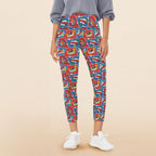 Comic Book Cells - Women's High Waist Pockets Yoga Leggings