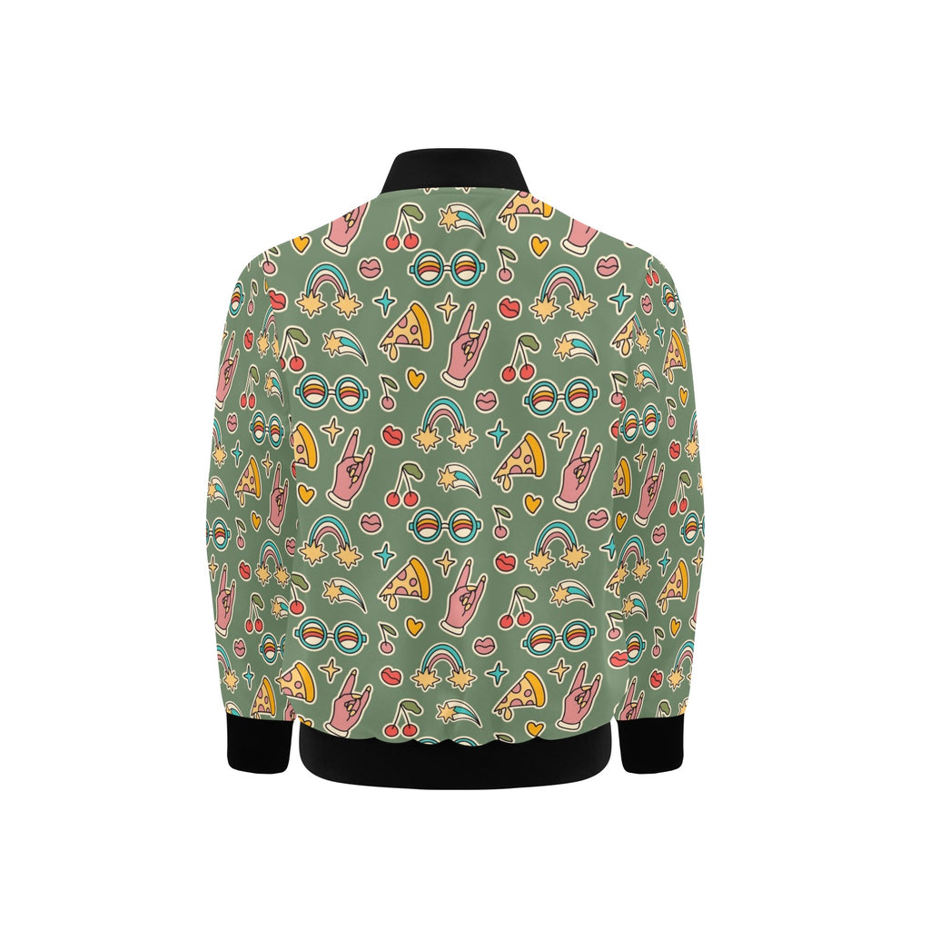 Groovy Retro Kids Bomber Jacket