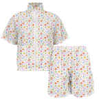 Abstract Colourful Shapes Women's Windbreaker Short Set Women's Windbreaker Short Set Printed Offshore