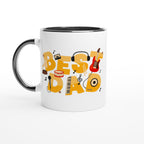 Best Dad - White 11oz Ceramic Mug with Colour Inside Ceramic Black Colour 11oz Mug Dad Globally Fulfilled