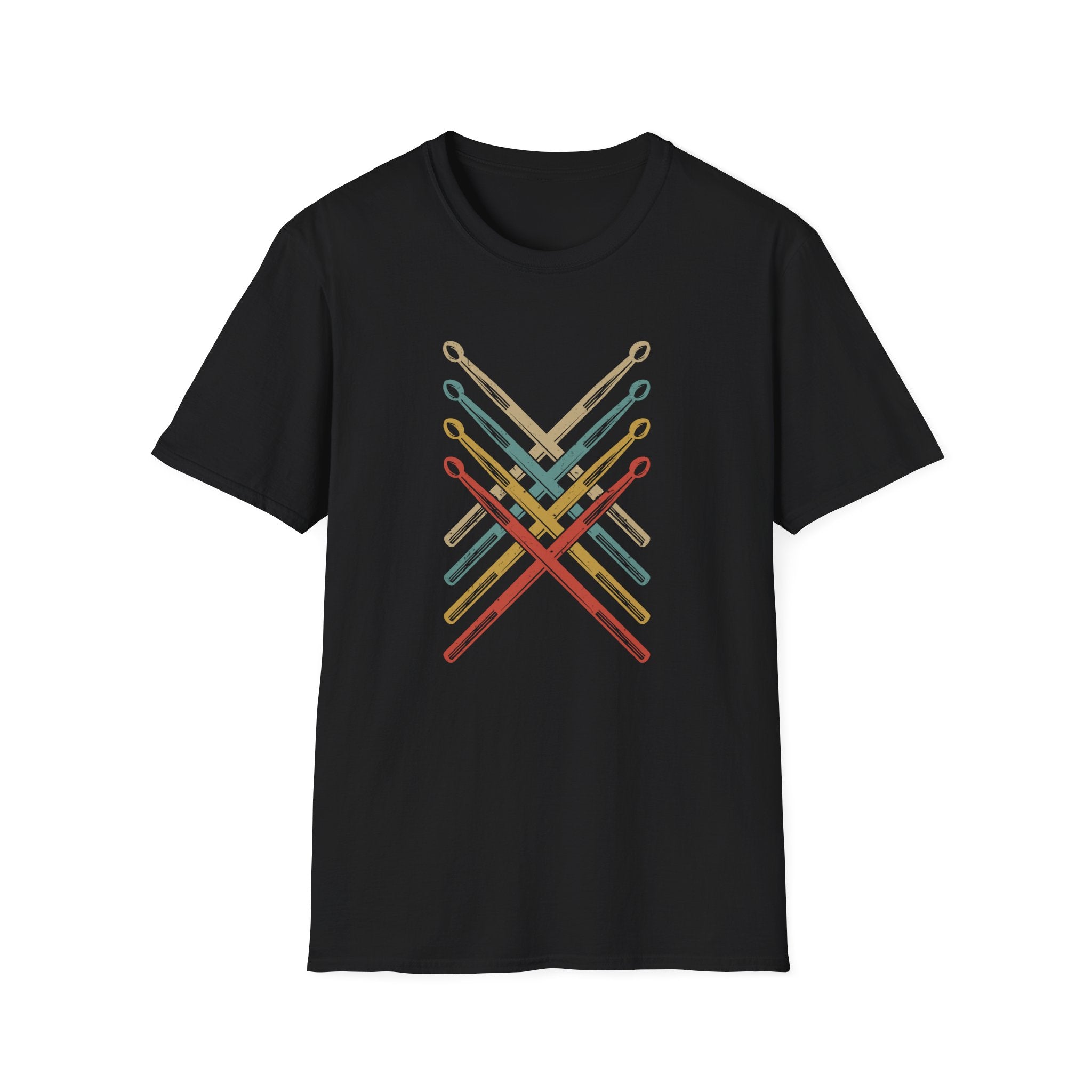 Retro Drumsticks - Unisex Softstyle T-shirt