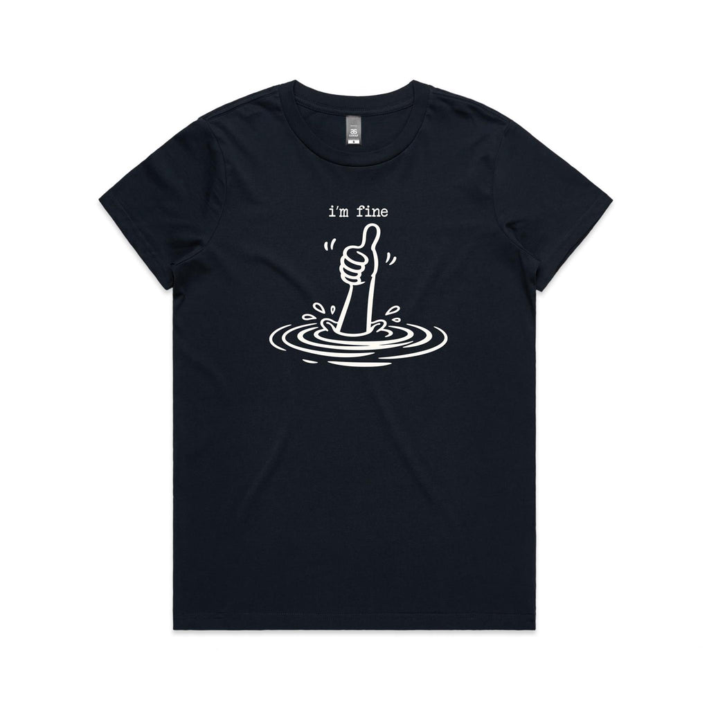 I'm Fine Drowning Thumbs Up Women's AS Colour T-shirt