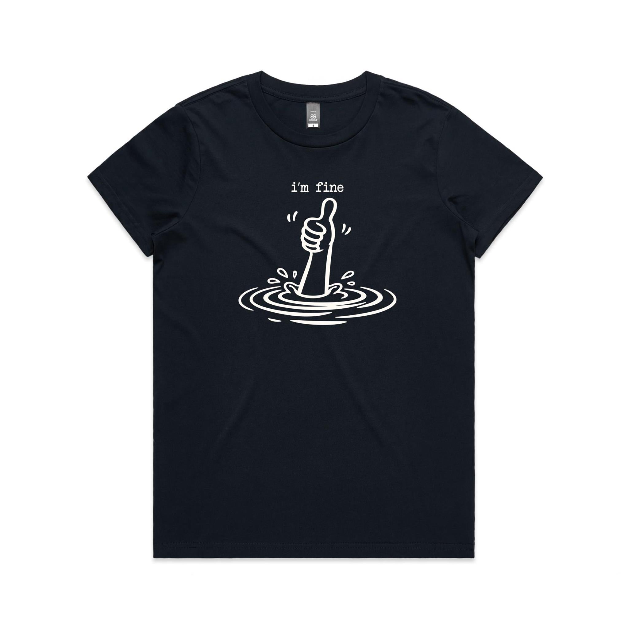 I'm Fine Drowning Thumbs Up Women's AS Colour T-shirt