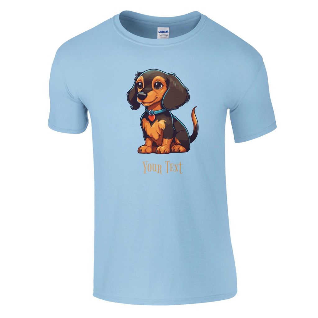 Personalised - Your Pet - Classic Unisex Crewneck T-shirt Light Blue Personalised T-shirt customise Globally Fulfilled personalise