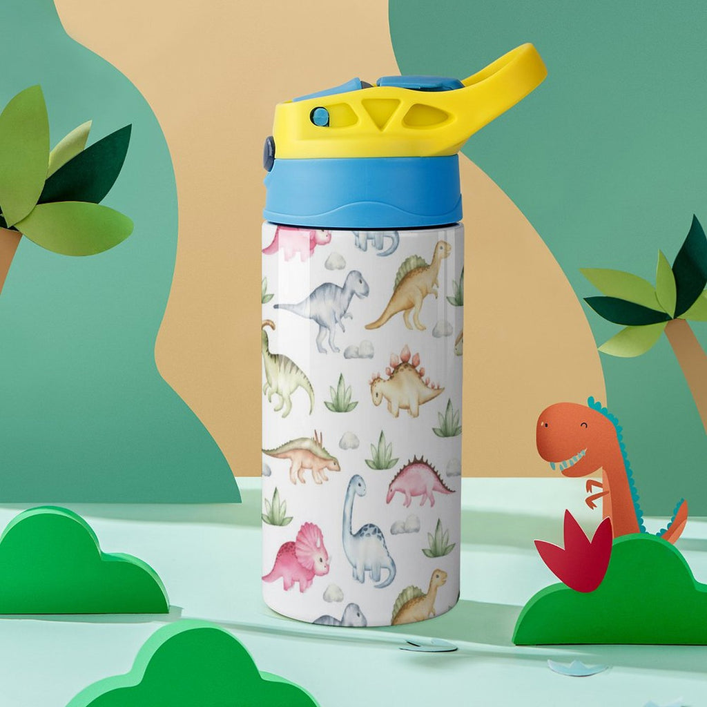 Cute Dinosaurs - Little Kids Water Bottle Little Kids Water Bottle animal Printed Offshore