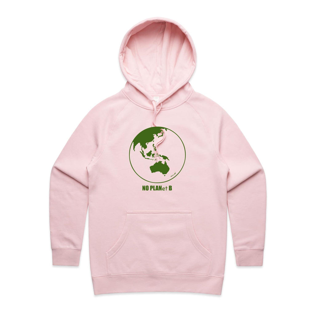No Planet B - Womens Hoodie Pink Womens Hoodie Environment Printed In Australia