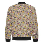 Pretty Moths Men's Casual Zip‑Up Bomber Jacket