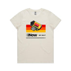 Camera Film, Now We Wait Women's AS Colour T-shirt Natural Womens T-shirt Printed In Australia Retro