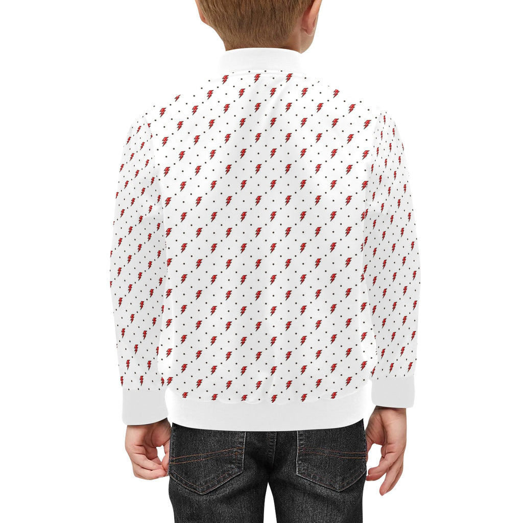 Red Lightning Kids Bomber Jacket Kids Bomber Jacket comic Printed Offshore
